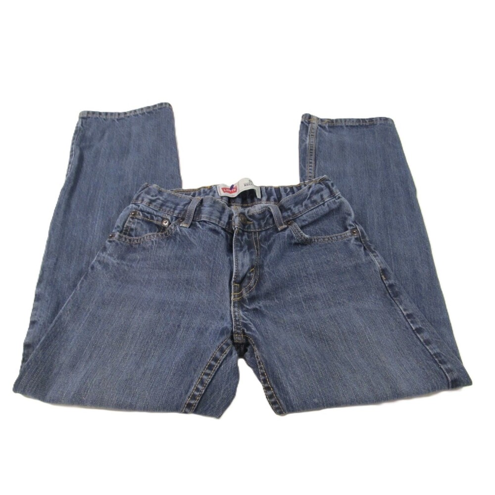 505 Levis Regular Fit adjustable waist Boys Jeans 10
